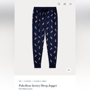 Polo by Ralph Lauren Jogger Bottoms - Navy with Bear Print